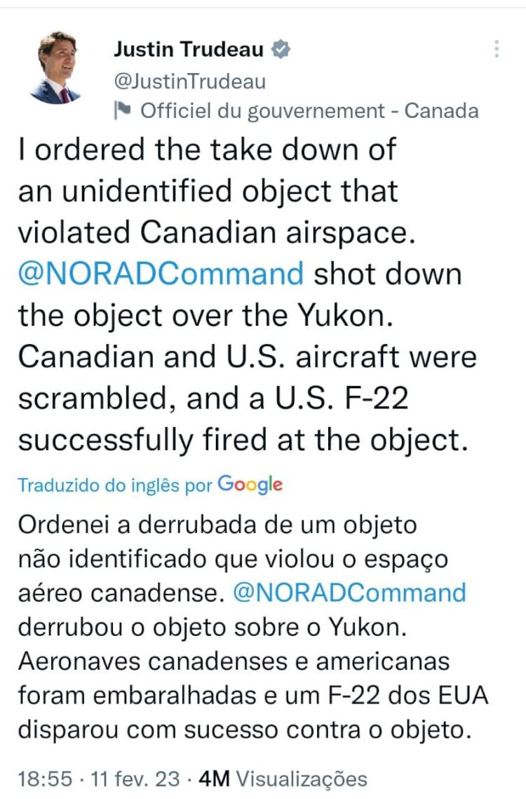 Objeto não identificado foi abatido por caça dos EUA